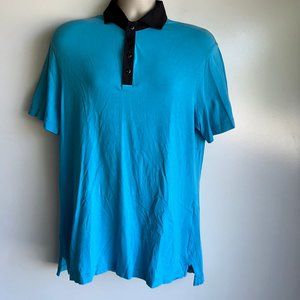 Lululemon Polo Shirt Blue Short Sleeve Men's Size Large/XL